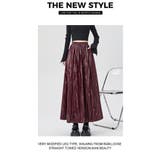 秋 新作 フェイクレザースカート しわが気にならない | WITCH | 詳細画像9 