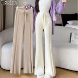 秋 新作 リブニットフレアワイドパンツ | WITCH | 詳細画像1 