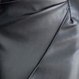 秋 新作 フェイクレザーミニスカート 裏地キュロットパンツラップスカート | WITCH | 詳細画像5 