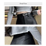 秋 新作 スリット入りPUレザー Aラインスカート ペチパンツ付き | WITCH | 詳細画像6 