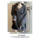 秋冬 新作 ボーダー柄アイレットニットチュニック | WITCH | 詳細画像17