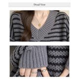 秋冬 新作 ボーダー柄アイレットニットチュニック | WITCH | 詳細画像5