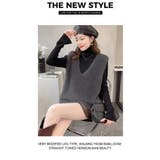 Vネックフェザーシャギーニットベスト | WITCH | 詳細画像9 