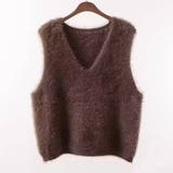 Vネックフェザーシャギーニットベスト | WITCH | 詳細画像2 