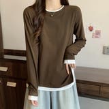 大きいサイズ レイヤードスタイル トップス カットソー Tシャツ | WITCH | 詳細画像2