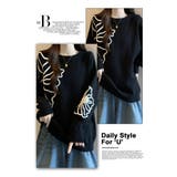 花柄 モックネック ドロップ ショルダー セーター | WITCH | 詳細画像10