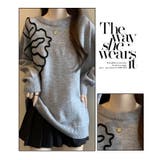 花柄 モックネック ドロップ ショルダー セーター | WITCH | 詳細画像16