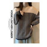 配色 ニットトップス ハイネック ヘリンボーン | WITCH | 詳細画像16