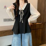ピーターパン襟 シフォンシャツブラウストップス | WITCH | 詳細画像3