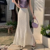 ベージュ | レースロングマーメイドスカート | WITCH