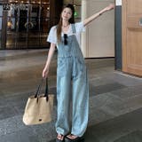 デニムカーブペインターオーバーオール | WITCH | 詳細画像1