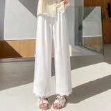 ホワイト | 裾レースパンツワイドパンツ | WITCH