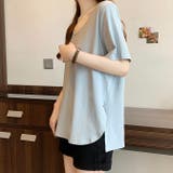 大きいサイズクルーネック半袖Tシャツ夏トップス | WITCH | 詳細画像3 