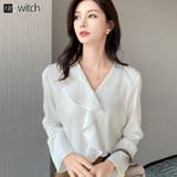 ラッフルスリーブシフォンブラウス | WITCH | 詳細画像1