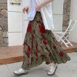 NO1 | 花柄シワ加工ロングスカート | WITCH