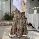 花柄シワ加工ロングスカート | WITCH | 詳細画像4 