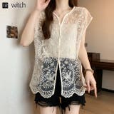 透かし編み シアーレース ジレ ベスト | WITCH | 詳細画像1 