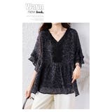 シフォン袖フリル花びらブラウストップス | WITCH | 詳細画像8 
