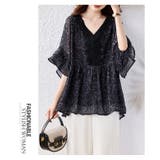 シフォン袖フリル花びらブラウストップス | WITCH | 詳細画像12 