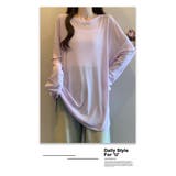 シアーTシャツ長袖 クルーネック インナー レイヤード 薄手トップス | WITCH | 詳細画像11 
