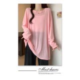 シアーTシャツ長袖 クルーネック インナー レイヤード 薄手トップス | WITCH | 詳細画像17 