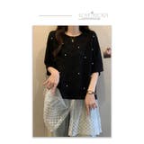裾レースラインストーンオーバーTシャツ | WITCH | 詳細画像10 