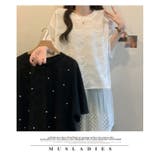 裾レースラインストーンオーバーTシャツ | WITCH | 詳細画像15 