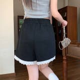 レースレイヤードショートスウェットパンツ | WITCH | 詳細画像4