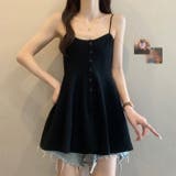ブラック | ペプラムボリュームフレアビスチェキャミソールトップス | WITCH