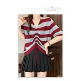 フロントシャーリングボーダーニット トップス | WITCH | 詳細画像7 