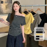 ボーダーオフショルTシャツ | WITCH | 詳細画像1 