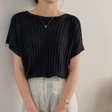 ブラック | サマーニットトップス | WITCH