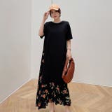 Tシャツマキシワンピース花柄裾フレアドッキングワンピ | WITCH | 詳細画像2 