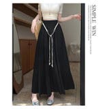 棉麻素材ティアードフレアスカート | WITCH | 詳細画像17 