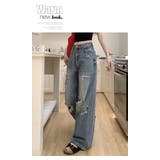 ダメージカットルーズデニムパンツ | WITCH | 詳細画像9 