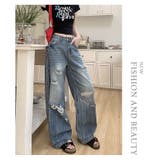 ダメージカットルーズデニムパンツ | WITCH | 詳細画像16 