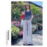 花柄 ワイドパンツ レディース 柄パンツ | WITCH | 詳細画像12 