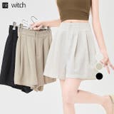 棉麻素材薄手タック入りショートパンツ | WITCH | 詳細画像1
