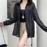 ブラック | シアーシャツ シースルー 透け感ブラウス トップス  | WITCH