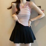 ピンク | タンクトップ ボーダー柄 トップス | WITCH