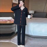 ブラック | 上下セットブラ付パジャマ ルームウェア | WITCH