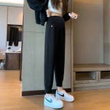 ブラック | マタニティ パンツ スウェット ボトムス ロング お腹楽ちん 安心 秋 新作 | WITCH