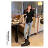 クロスVネックリブ編みニットトップス | WITCH | 詳細画像8