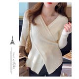 クロスVネックリブ編みニットトップス | WITCH | 詳細画像10