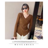 クロスVネックリブ編みニットトップス | WITCH | 詳細画像17