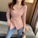 クロスVネックリブ編みニットトップス | WITCH | 詳細画像2