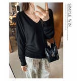 Vネックニットソー ニットセーター カジュアルトップス | WITCH | 詳細画像8