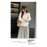 Vネックニットソー ニットセーター カジュアルトップス | WITCH | 詳細画像15