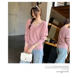 Vネックニットソー ニットセーター カジュアルトップス | WITCH | 詳細画像16