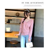 Vネックニットソー ニットセーター カジュアルトップス | WITCH | 詳細画像17